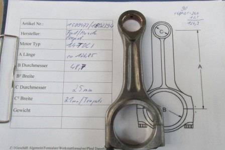 Pleuelstange Ford, Mazda, Peugeot 1,4 TDCi oder HDI